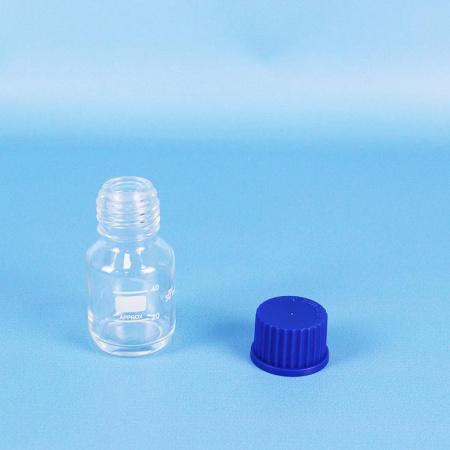 Банка для реактивов, 50 мл, светлое стекло, градуированная