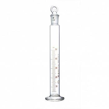 Цилиндр мерный 2-100-2, 100 мл, со стеклянным основанием, с пришлифованной пробкой