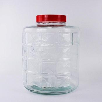 Банка (бутыль) стеклянная 25 литров "Ромб" с гидрозатвором