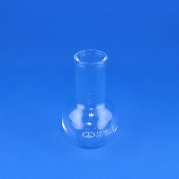 Колба плоскодонная П-2-100, 100 мл, горло 34 мм, без шлифа
