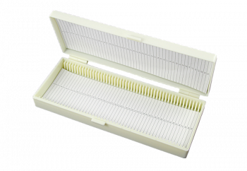 Штатив-бокс для предметных стекол на 50 шт, полистирол, упаковка 1 шт Штатив-бокс для предметных стекол на 50 шт, полистирол, упаковка 1 шт