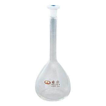 Колба мерная 2а-500-2, 500 мл, 2 класс точности, пластиковая пробка, без шлифа