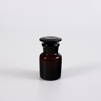Склянка (штанглас) 5drops, 30 мл, темное стекло, с притёртой пробкой, широкое горло