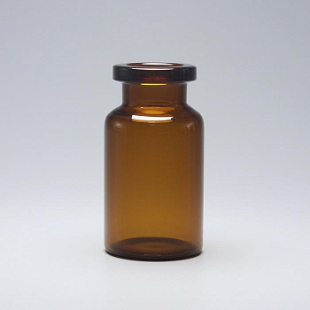 Флакон инъекционный 10 мл, тёмное боросиликатное стекло, гладкое горло G20, без пробки, 1064 шт/упак