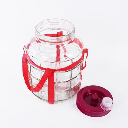 Банка (бутыль) стеклянная объёмом 12 литров с гидрозатвором