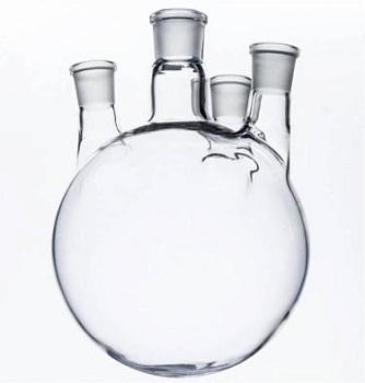 Колба четырехгорлая КГП-4-4000, 4000 мл, шлифы 29/32-29/32-14/23-14/23, (ГОСТ 25336-82)