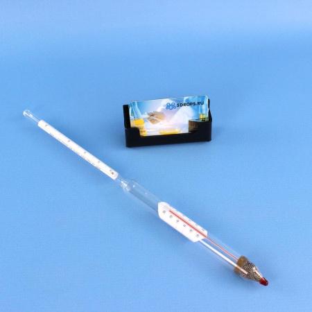 Ареометр для спирта АСПТ (60...100%), с термометром, (ГОСТ 18481-81)