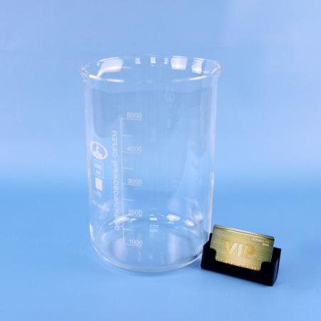 Стакан лабораторный низкий Н-1-5000, 5000 мл, градуированный
