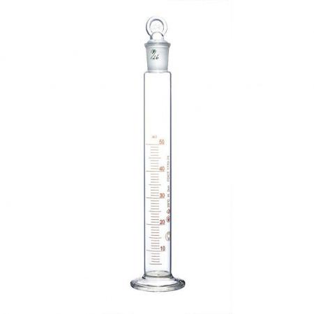 Цилиндр мерный 2-100-2, 100 мл, со стеклянным основанием, с пришлифованной пробкой - В наличии