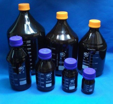 Банка для реактивов, 2000 мл, темное стекло, градуированная