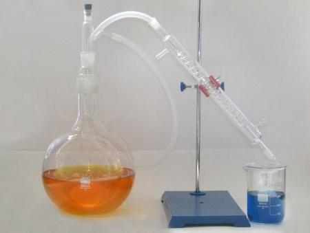 Стеклянный дистиллятор "Спиральный" на 5 литров со змеевиковым холодильником на 16 витков - В наличии