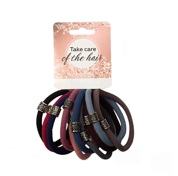 Набор из 10-ти тканевых резинок для волос "Training Style", классический орнамент, 5 см (подарок) Набор из 10-ти тканевых резинок для волос "Training Style", классический орнамент, 5 см (подарок)