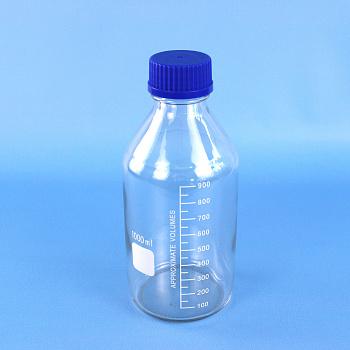 Банка для реактивов, 1000 мл, светлое стекло, градуированная Банка для реактивов, 1000 мл, светлое стекло, градуированная