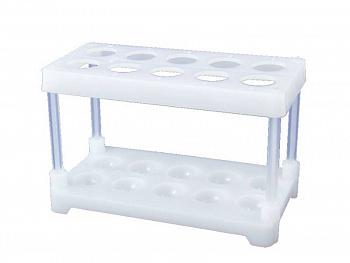 Штатив ШЛПП-10 для пробирок 18 мм, 10 гнезд, полиэтилен, разборный