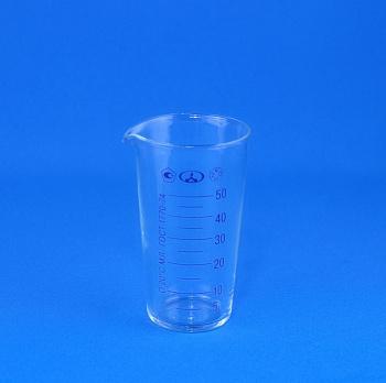 Мензурка стеклянная мерная, 50 мл