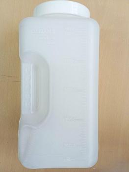 Уценка: Контейнер для сбора суточной мочи 2,6 л, с прокладкой, белый, помят Уценка: Контейнер для сбора суточной мочи 2,6 л, с прокладкой, белый, помят