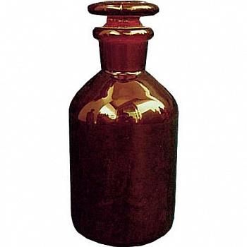 Склянка (штанглас), 1000 мл, темное стекло, с притёртой пробкой, узкое горло Склянка (штанглас), 1000 мл, темное стекло, с притёртой пробкой, узкое горло