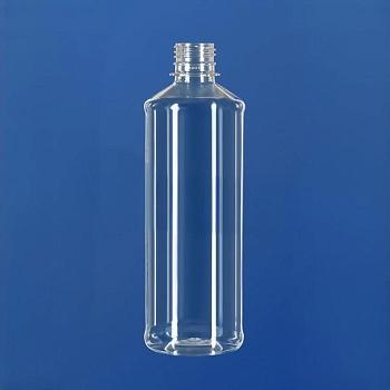 Бутылка 500 мл, горло 38/415 мм, ПЭТ, конический скат горла, прозрачная, без крышки, 100 шт/упак