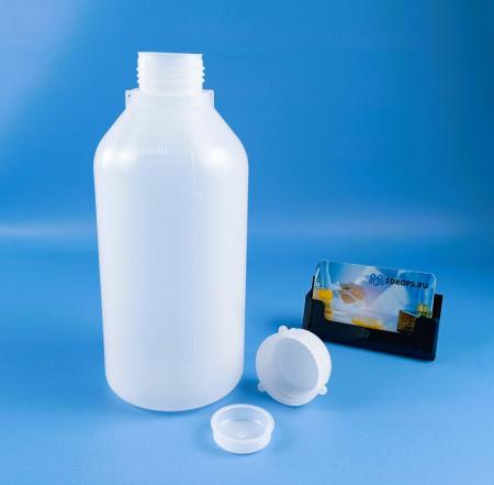 Бутылка, 1000 мл, ПЭ, узкое горло, градуированная, Lamaplast, 5 шт/упак Бутылка, 1000 мл, ПЭ, узкое горло, градуированная, Lamaplast, 5 шт/упак