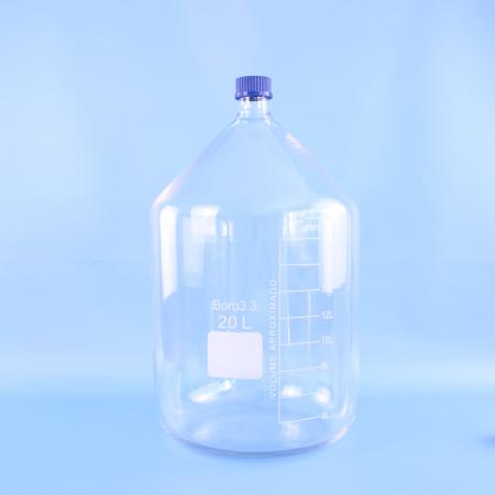 Банка для реактивов, 20000 мл, светлое стекло, градуированная Банка для реактивов, 20000 мл, светлое стекло, градуированная