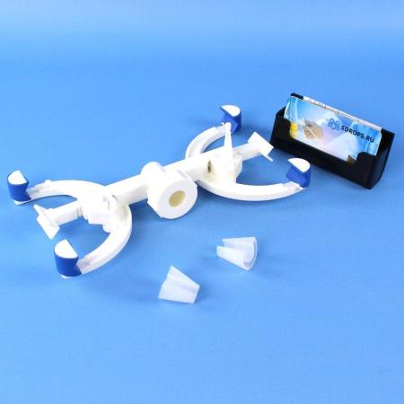 Зажим для бюреток, для 2-ух бюреток, пластик