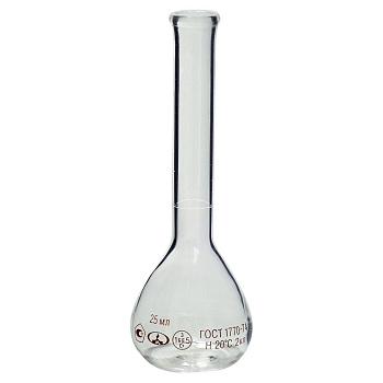Колба мерная 1-25-2, 25 мл, 2 класс точности, 12 шт/упак