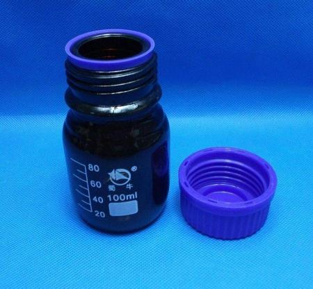 Банка для реактивов, 100 мл, темное стекло, градуированная