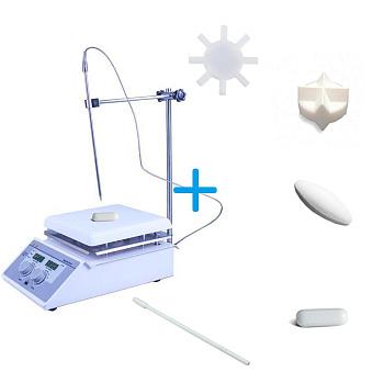 Комплект: Магнитная мешалка с нагревом 5drops-20D на 20 литров + 4 якоря