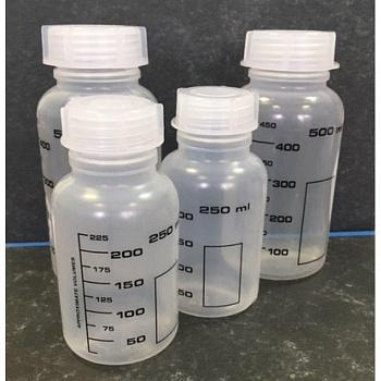 Банка для реактивов, 50 мл, ПП, широкое горло, черная градуировка, 10 шт/упак Банка для реактивов, 50 мл, ПП, широкое горло, черная градуировка, 10 шт/упак