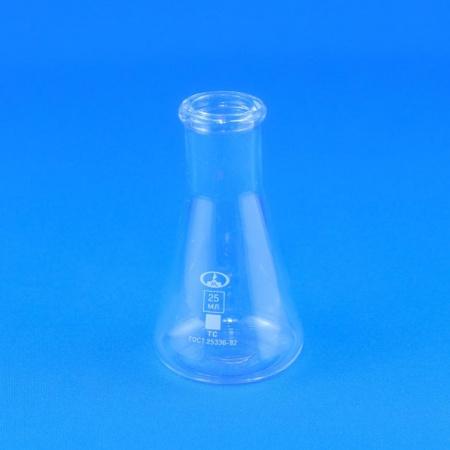 Колба коническая (Эрленмейера) КН-2-25-22, 25 мл, горло 22 мм, без шлифа - В наличии