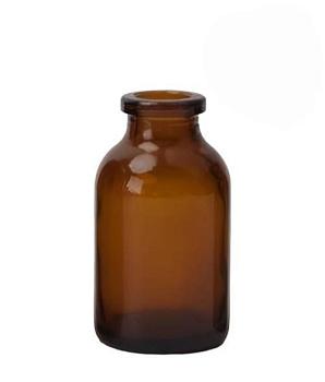 Флакон инъекционный 30 мл, темное боросиликатное стекло, круглый скат горла, гладкое горло G20, без пробки, 300 шт/упак Флакон инъекционный 30 мл, темное боросиликатное стекло, круглый скат горла, гладкое горло G20, без пробки, 300 шт/упак
