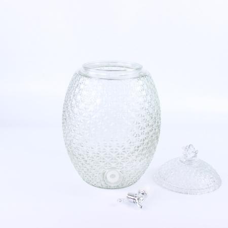 Лимонадница "Амфора" 10 литров, с декорированной граненной крышкой