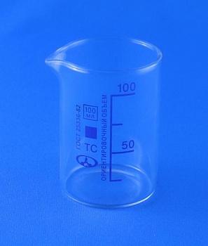 Стакан лабораторный низкий Н-1-100, 100 мл, градуированный Стакан лабораторный низкий Н-1-100, 100 мл, градуированный