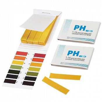 Индикаторная бумага (лакмусовая), pH 1-14, универсальная, 80 полосок в книжке, CH, 1 шт