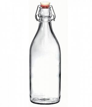Бутылка стеклянная светлая 2000 мл с бугельной пробкой
