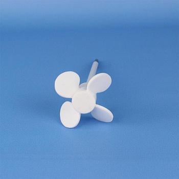 Мешальник для верхнеприводных мешалок, 4 лопасти, нержавеющая сталь с фторопластовым покрытием, 190 мм Мешальник для верхнеприводных мешалок, 4 лопасти, нержавеющая сталь с фторопластовым покрытием, 190 мм