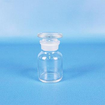 Склянка (штанглас), 30 мл, светлое стекло, с притёртой пробкой, широкое горло Склянка (штанглас), 30 мл, светлое стекло, с притёртой пробкой, широкое горло