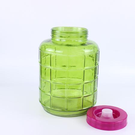 Банка (бутыль) стеклянная объёмом 15 литров с гидрозатвором, зеленая