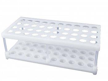 Штатив ШЛПП-40 для пробирок 18 мм, 40 гнезд, полипропилен/ПЭНД, разборный