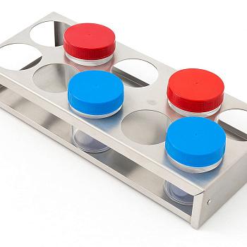 Штатив Ш-10/43 К для контейнеров диам., 43 мм, 10 гнезд, алюминий