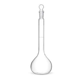 Колба мерная 2-2000-1, 2000 мл, 1-го кл.точности, с пробкой (ГОСТ 1770-74)