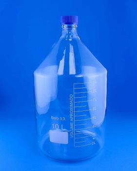 Банка для реактивов, 10000 мл, светлое стекло, градуированная Банка для реактивов, 10000 мл, светлое стекло, градуированная