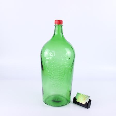 Бутыль винная 7 литров "ПУЗАН", зеленое стекло