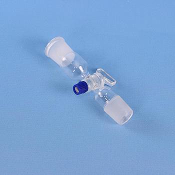 Переход прямой с краном на шлифы 29/32 - 29/32 Переход прямой с краном на шлифы 29/32 - 29/32