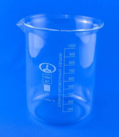 Стакан лабораторный низкий Н-1-1000, 1000 мл, градуированный - В наличии
