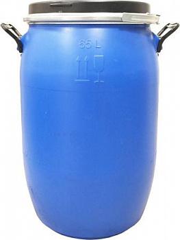 Бочка, 65 л, пластик, с крышкой и обручем