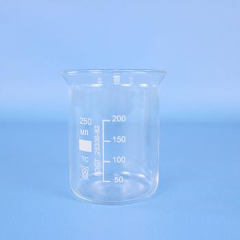 Стакан лабораторный низкий Н-2-250, 250 мл, без носика (ГОСТ 25336-82) Стакан лабораторный низкий Н-2-250, 250 мл, без носика (ГОСТ 25336-82)