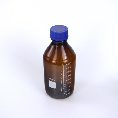 Банка для реактивов, 1000 мл, темное стекло, градуированная