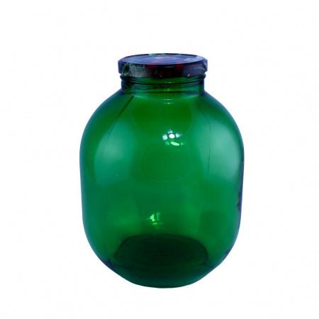 Банка 7,5 литров Зеленая с винтовым горлом - Под заказ