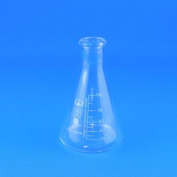 Колба коническая (Эрленмейера) КН-2-100-22, 100 мл, горло 22 мм, без шлифа Колба коническая (Эрленмейера) КН-2-100-22, 100 мл, горло 22 мм, без шлифа